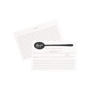RIFLE PAPER COMPANY Recipe Cards in Charcoal Spoon