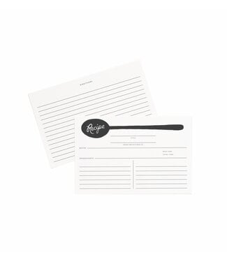 RIFLE PAPER COMPANY Recipe Cards in Charcoal Spoon