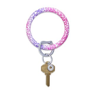 OVENTURE Silicone Big O Key Ring in Pink Cheetah