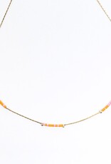 MY SAINT MY HERO Love Hope Cure Morse Code Necklace in Gold