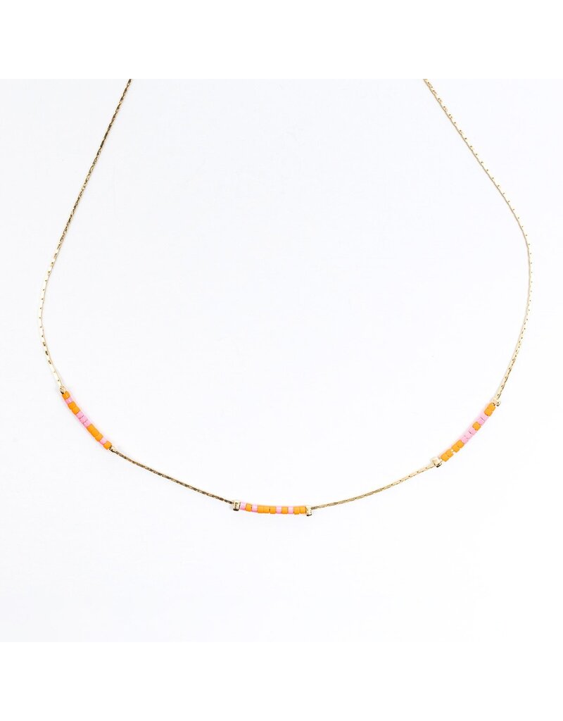 MY SAINT MY HERO Love Hope Cure Morse Code Necklace in Gold