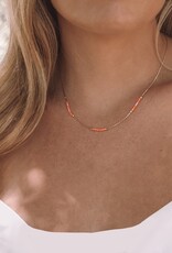MY SAINT MY HERO Love Hope Cure Morse Code Necklace in Gold