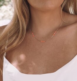 MY SAINT MY HERO Love Hope Cure Morse Code Necklace in Gold