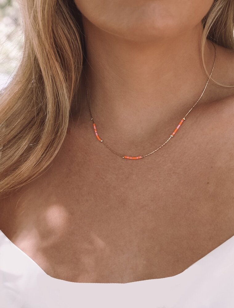 MY SAINT MY HERO Love Hope Cure Morse Code Necklace in Gold