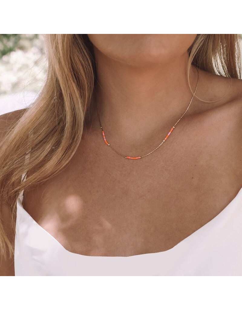 MY SAINT MY HERO Love Hope Cure Morse Code Necklace in Gold