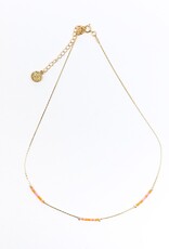 MY SAINT MY HERO Love Hope Cure Morse Code Necklace in Gold