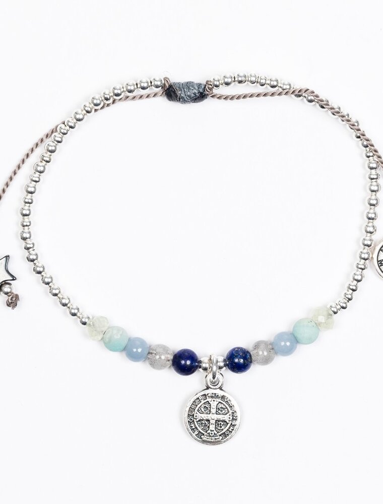 MY SAINT MY HERO Family Virtues Bracelet - Silver/Multi