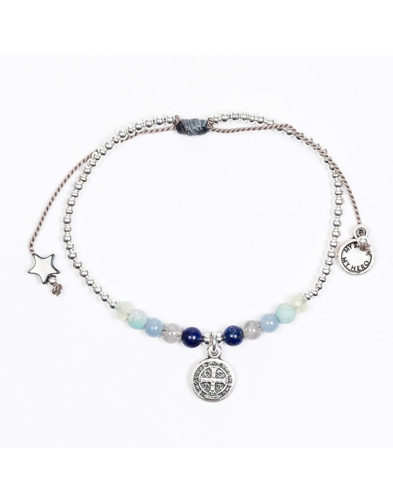 MY SAINT MY HERO Family Virtues Bracelet - Silver/Multi