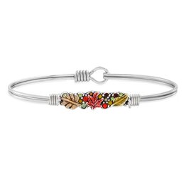 LUCA & DANNI Fall Foliage Medley Bangle Bracelet in Silver