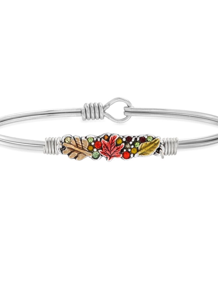 LUCA & DANNI Fall Foliage Medley Bangle Bracelet in Silver