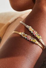 LUCA & DANNI Fall Foliage Medley Bangle Bracelet in Silver