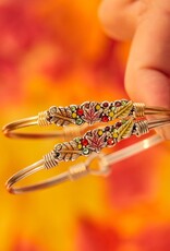 LUCA & DANNI Fall Foliage Medley Bangle Bracelet in Silver