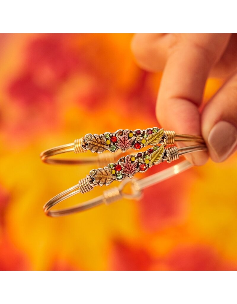 LUCA & DANNI Fall Foliage Medley Bangle Bracelet in Silver