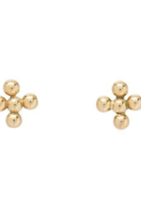 ENEWTON DESIGN Classic 3mm Beaded Signature Cross Stud Earrings - Gold