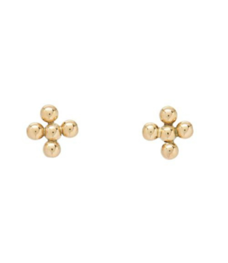 ENEWTON DESIGN Classic 3mm Beaded Signature Cross Stud Earrings - Gold