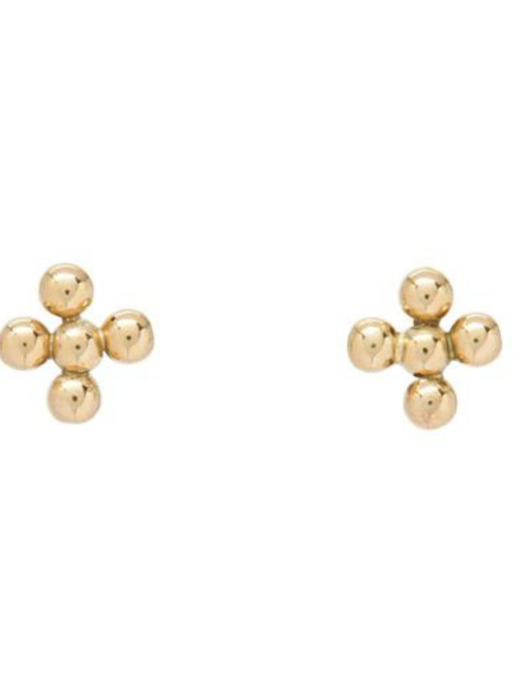ENEWTON DESIGN Classic 3mm Beaded Signature Cross Stud Earrings - Gold