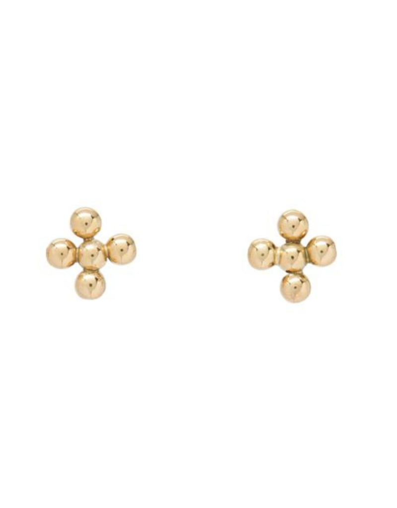 ENEWTON DESIGN Classic 3mm Beaded Signature Cross Stud Earrings - Gold