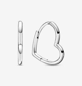 PANDORA Asymmetrical Heart Hoop Earrings