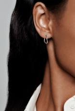 PANDORA Asymmetrical Heart Hoop Earrings