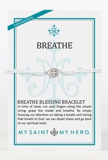 MY SAINT MY HERO Breathe Blessing Bracelet - Metallic Silver/Silver