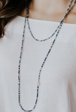 MY SAINT MY HERO Protection Archangel Michael Prayer Morse Code Rope Necklace - Silver/Blue MY SAINT MY HERO Protection Archangel Michael Prayer Morse Code Rope Necklace - Silver/Blue