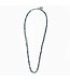 Protection Archangel Michael Prayer Morse Code Rope Necklace - Silver/Blue
