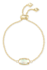 KENDRA SCOTT DESIGN Elaina Gold Adjustable Chain Bracelet in Dichroic Glass