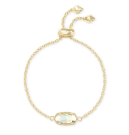 KENDRA SCOTT DESIGN Elaina Gold Adjustable Chain Bracelet in Dichroic Glass