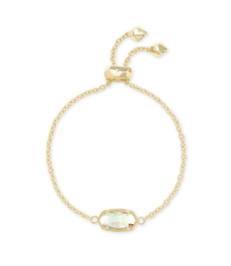 KENDRA SCOTT DESIGN Elaina Gold Adjustable Chain Bracelet in Dichroic Glass