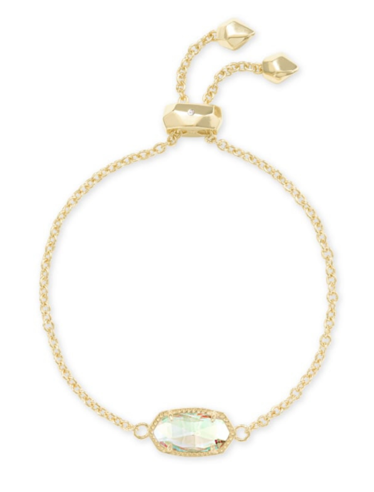 KENDRA SCOTT DESIGN Elaina Gold Adjustable Chain Bracelet in Dichroic Glass