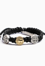 MY SAINT MY HERO Benedictine Blessing Bracelet for Kids - Black/Two Tone