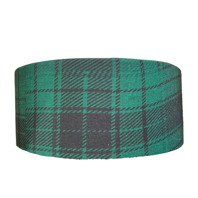 Green Plaid Tube Turban