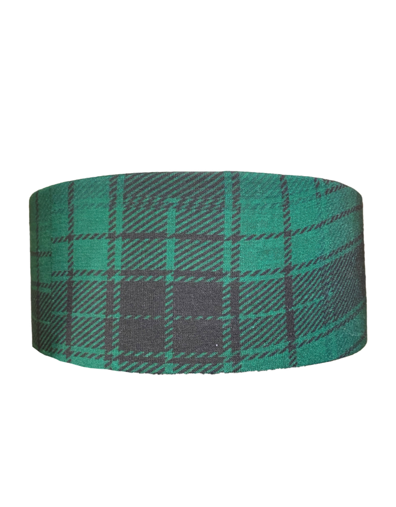 Green Plaid Tube Turban