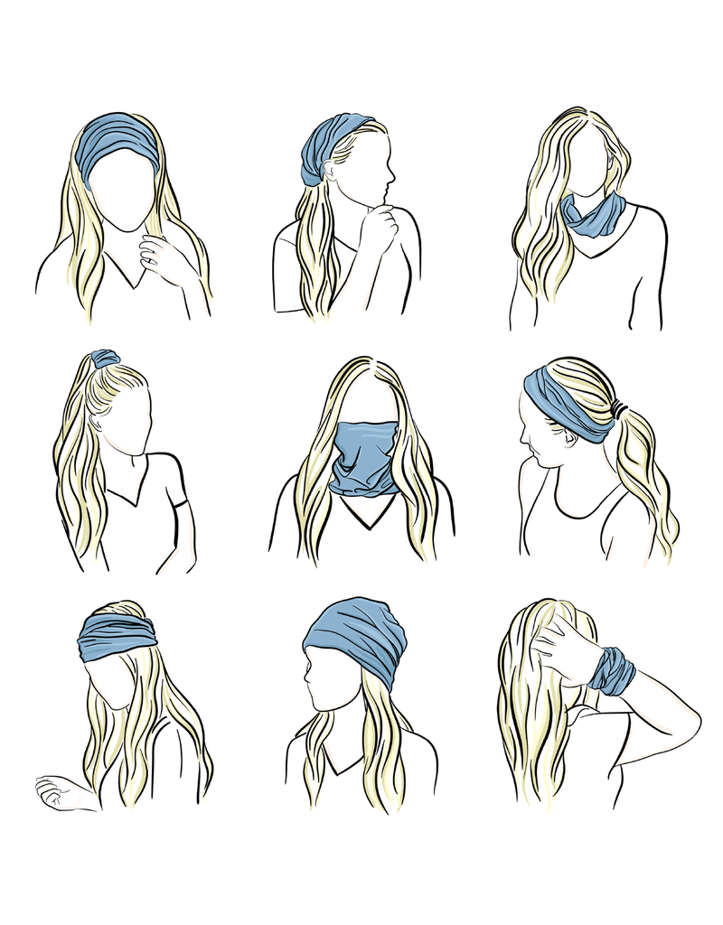 Green Plaid Tube Turban