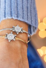 LUCA & DANNI Sparkling Snowflake Bangle Bracelet in Gold