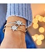 Sparkling Snowflake Bangle Bracelet in Gold