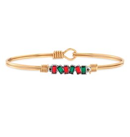 LUCA & DANNI Mini Hudson Bangle Bracelet Holiday Cheer in Gold