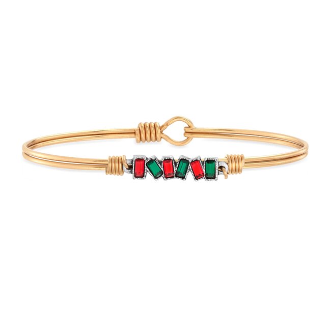 Mini Hudson Bangle Bracelet Holiday Cheer in Gold