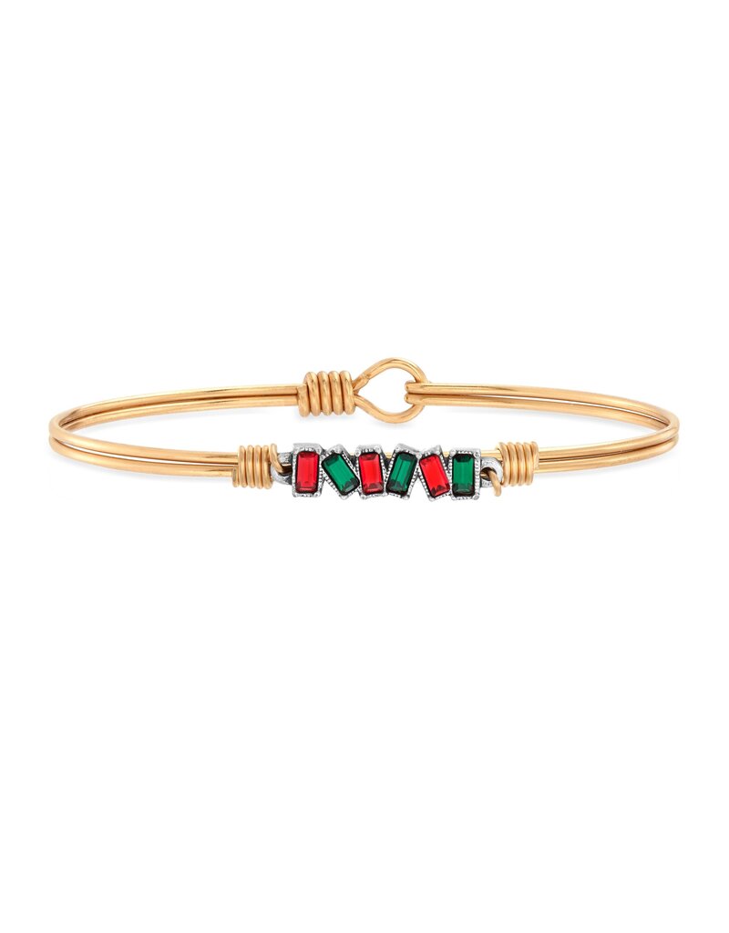 LUCA & DANNI Mini Hudson Bangle Bracelet Holiday Cheer in Gold