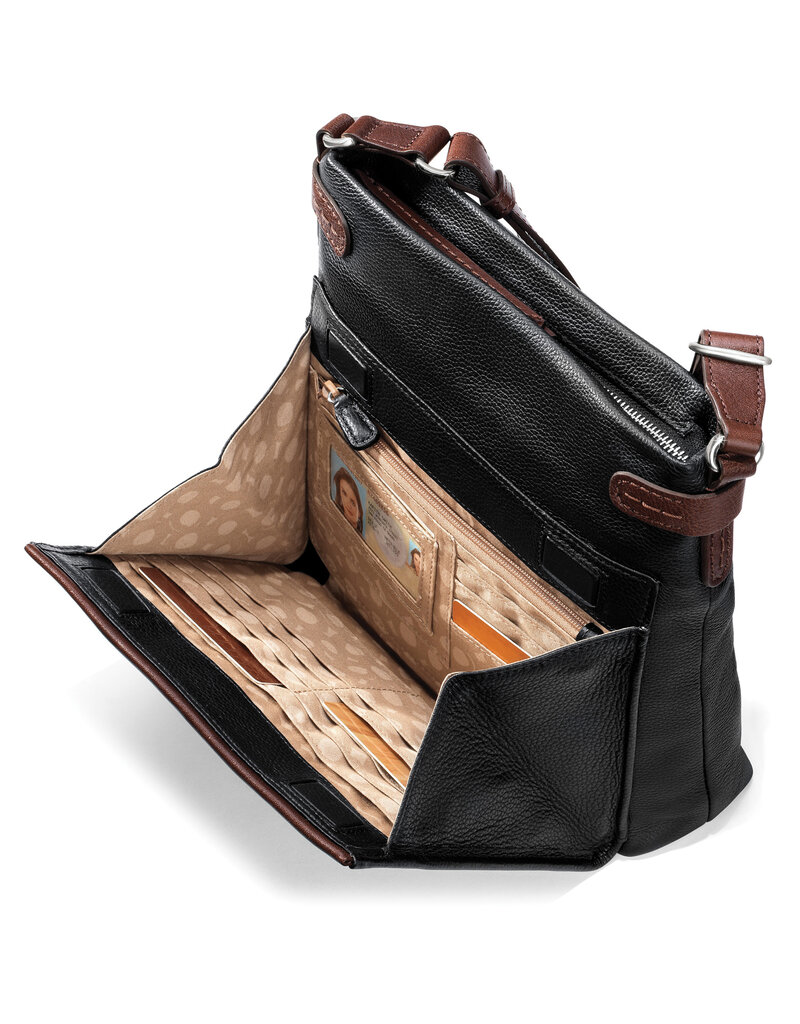 BRIGHTON Selena Super Organizer in Black & Chocolate