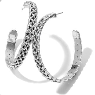 BRIGHTON Interlok Braid Large Hoop Earrings