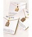 Gold Filled Initial Card Necklace - Letter A