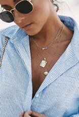 Gold Filled Initial Card Necklace - Letter B Gold Filled Initial Card Necklace - Letter B