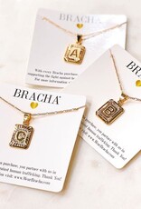 Gold Filled Initial Card Necklace - Letter H Gold Filled Initial Card Necklace - Letter H