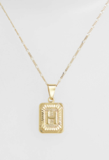 Gold Filled Initial Card Necklace - Letter H Gold Filled Initial Card Necklace - Letter H