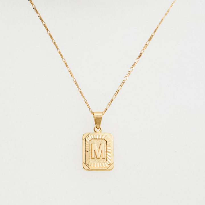 Bracha Gold Filled Initial Card 