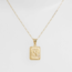 Gold Filled Initial Card Necklace - Letter N