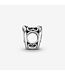 Silver Sparkling Entwined Hearts Charm