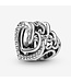 Silver Sparkling Entwined Hearts Charm
