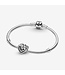 Silver Sparkling Entwined Hearts Charm
